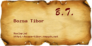 Bozsa Tibor névjegykártya